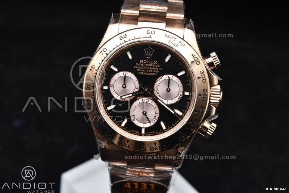 Best AllSeason Daytona RG RG QF Dial SH4130 on 1:1 V3 Bracelet 116505 Black Weight) 738 (Gain Edition 0128